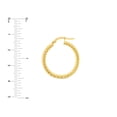 thumbnail image 4 of 14K Yellow Gold Twisted Rope Hoop Earrings - Women, 4 of 4