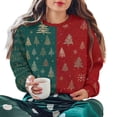 thumbnail image 2 of Women's Christmas Sweatshirts Plus Size Vintage Printed Round Neck Casual Sporty Long Sleeve Fleece Pullover, 2 of 7