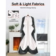 thumbnail image 2 of Ocuuziisu Wearable Heated Throw Blanket with Pockets, 50" x 70" Flannel and Sherpa Electric Wrap Poncho Shawl, 4-Hour Auto Shut Off, Machine Washable, Grey, 2 of 8