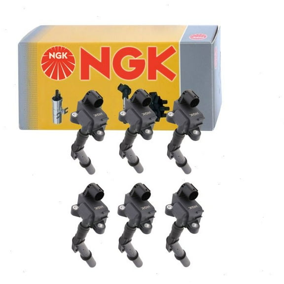 6 pc NGK Ignition Coils compatible with Mercedes-Benz GLS550 4.7L V8 2017-2019