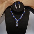 thumbnail image 2 of LYMAYTER Women Earrings 3Pcs/Set Necklace and Earring Set - Shiny Geometric, Faux Crystal, 2 of 7