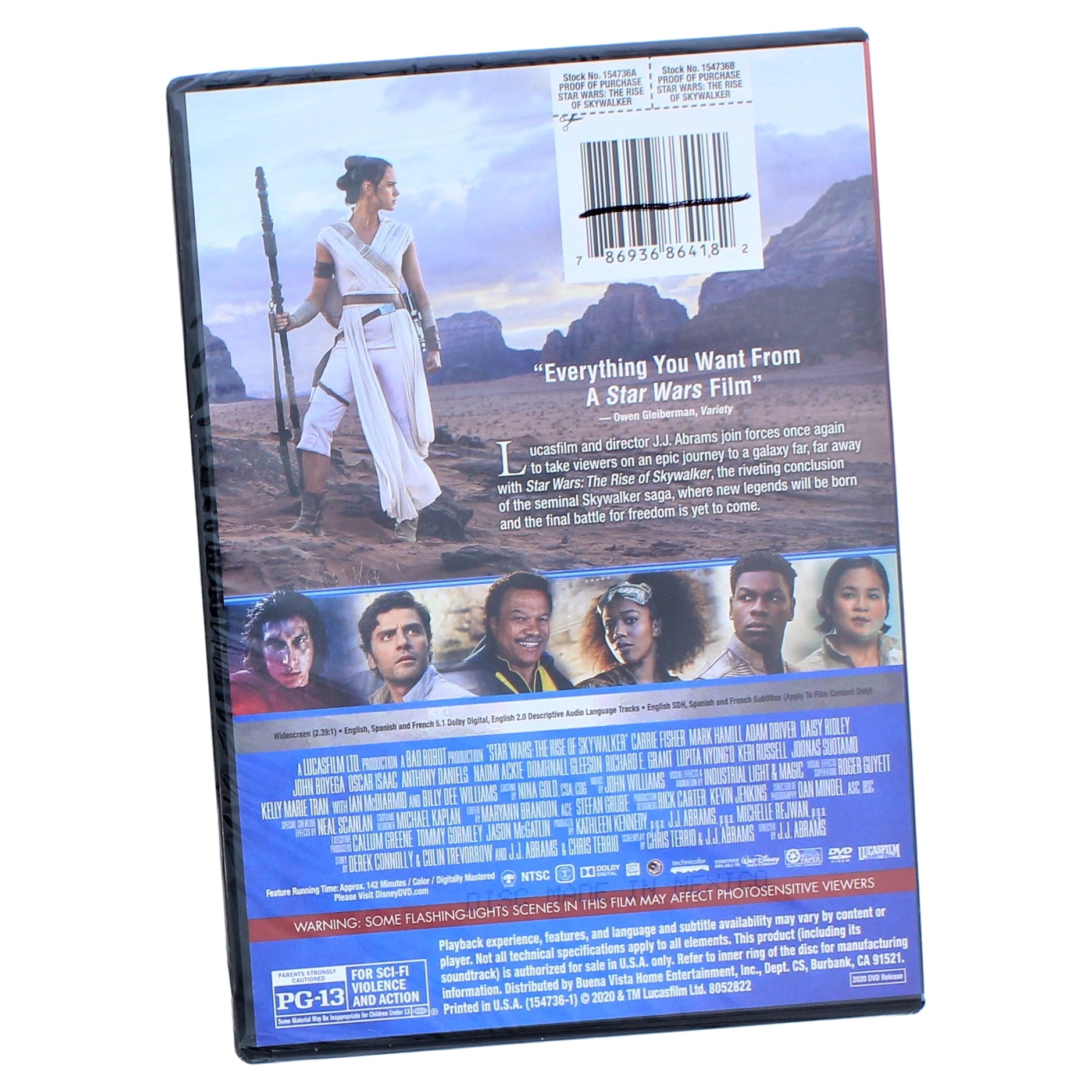 J J Abrams, Star Wars: Episode IX The Rise of Skywalker, DVD, Sci