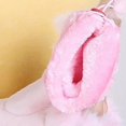 thumbnail image 4 of SPRING PARK Women's 1 Pair Fashion Winter Warm Imitation Rabbit Hair Solid Color Faux Leather Fingerless Gloves, 4 of 7