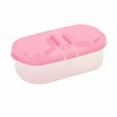 thumbnail image 1 of Food Storage Box Kitchen Fridge Transparent PP Double Grip box food storage box Fresh Food Storage Sealed Container, Pink, 1 of 7