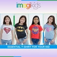 thumbnail image 3 of DC Comics Justice League Super Girl Ringer T-Shirt Logo Toddler to Big Kid, 3 of 5