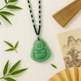 thumbnail image 3 of Collar con colgante de Maitreya de 2 colores, colgante de jade, cadena de cuentas, amuleto de la suerte, joyería, regalo para hombres y mujeres., 3 of 9