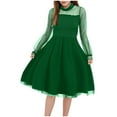 thumbnail image 2 of Gubotare Dress for Baby Girl Girls Sequin Dress Formal Pageant Sparkle Party Ruffle Prom Maxi Dress Size 7-9 (Green,7-9 Years), 2 of 5