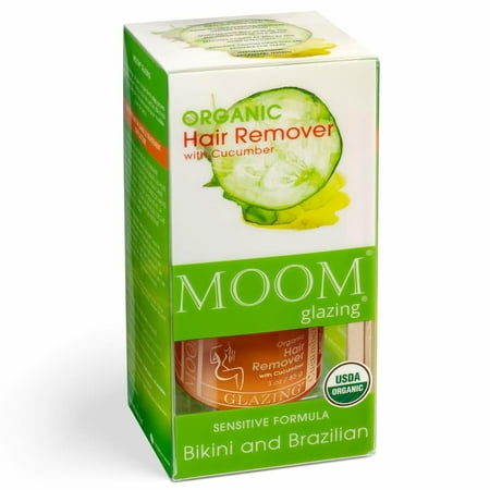 Moom - Organic Sensitive Formula Hair Remover with Cucumber for Bikini and Brazalian - 3 oz.