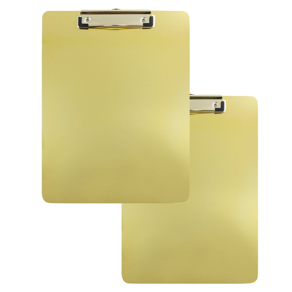 JAM Aluminum Clip Boards, Gold Clipboards, 2/Pack, 9 x 12.5