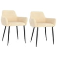 thumbnail image 1 of vidaXL Dining Chairs 2 pcs Cream Velvet, 1 of 5