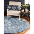 thumbnail image 2 of Unique Loom 3143229 3 ft. 3 in. x 3 ft. 3 in. Bushwick Brighton Round Rug, Navy Blue, 2 of 2