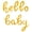 Gold, variant on Cursive Script Letter Balloons - HELLO BABY 16" Inch Alphabet Letters Foil Mylar Balloon Baby Shower Party Banner (Gold)