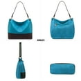 thumbnail image 5 of Wrangler Hobo Bags for Women Leather Tote Bag Shoulder Bag Top Handle Satchel Purses and Handbags, Two Tone Turquoise, 5 of 7