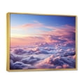 thumbnail image 2 of Designart "Pink Purple Sky Photo Pastel Dream " Landscapes Floater Framed Wall Art Living Room, 2 of 7