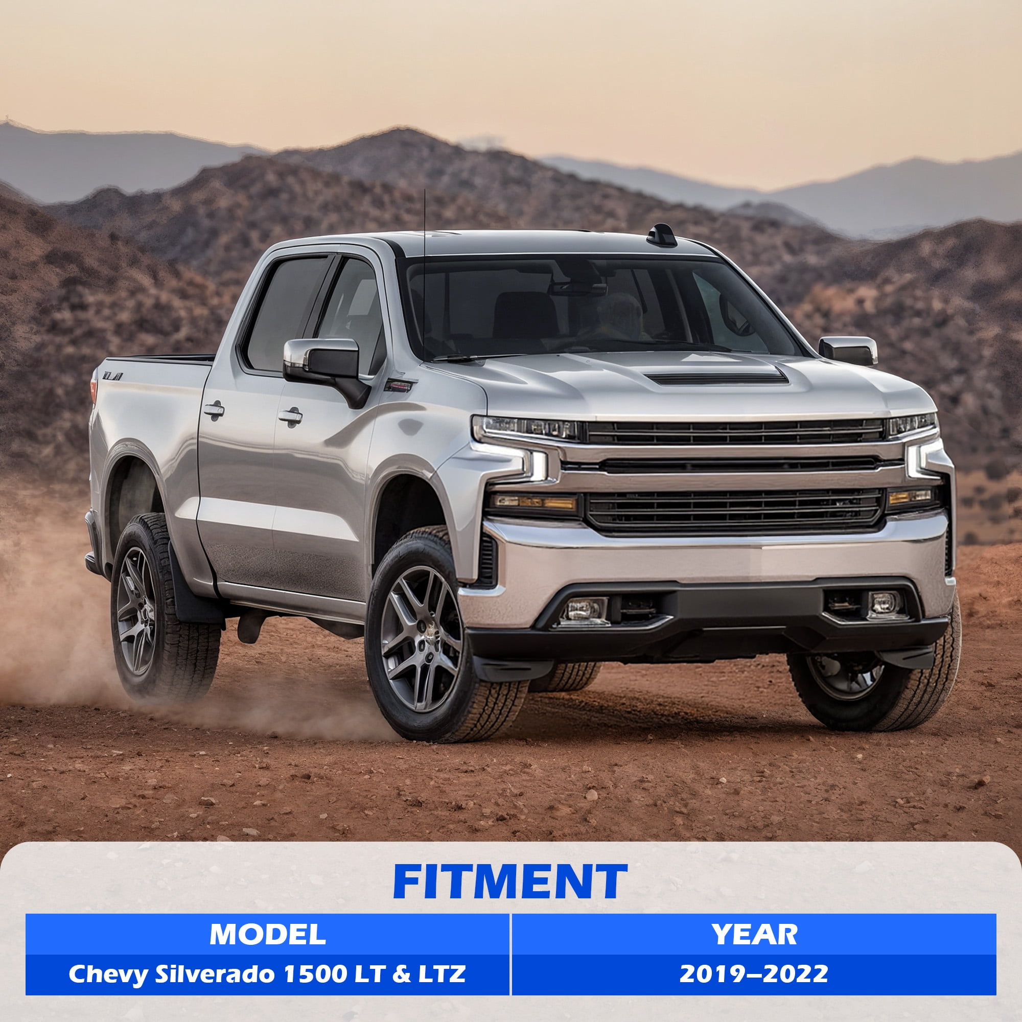 Front Bumper Cover for 2019-2022 Chevy Silverado 1500 LT & LTZ Chrome