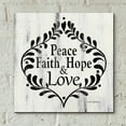 thumbnail image 6 of Epic Art 'Peace Faith Hope & Love' by Linda Spivey, Acrylic Glass Wall Art, 12"x12", 6 of 8