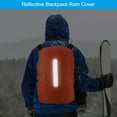 thumbnail image 4 of Uxcell 30-40L Waterproof Backpack Rain Cover with Vertical Reflective Strap, S, Orange, 4 of 5