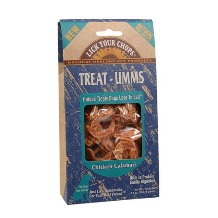 Chops Chicken - Lick Your Chops Treat - Umms Dog Treats - Chicken Calamari - Case Of 6 - 2.5 Oz.