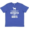 thumbnail image 3 of Inktastic Easily Distracted by Goats Youth T-Shirt, 3 of 5