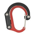 thumbnail image 2 of Carabiner Clip and Hook Bag, Purse, Backpack Hanger Buckle Rotating Hook Gear Clip for Camping Hammocks Traveling Mountain Climbing Hiking red and black, 2 of 10