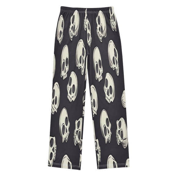 Boy's Pajama Pants Boys' Long Sleep Pants Children's Pajama Pants Loose Fitting Pajama Pants are Convenient to Put on and Take off S Halloween Skeletons