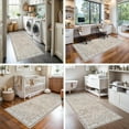 thumbnail image 2 of YOUFORTONG 2x6 Washable Hallway Runner Rug, Vintage Distressed Farmhouse Rug Non Slip, Stain Resistant Floor Mat for Entryway Kitchen Laundry Living Room Bedroom Bathroom,Beige, 2 of 7