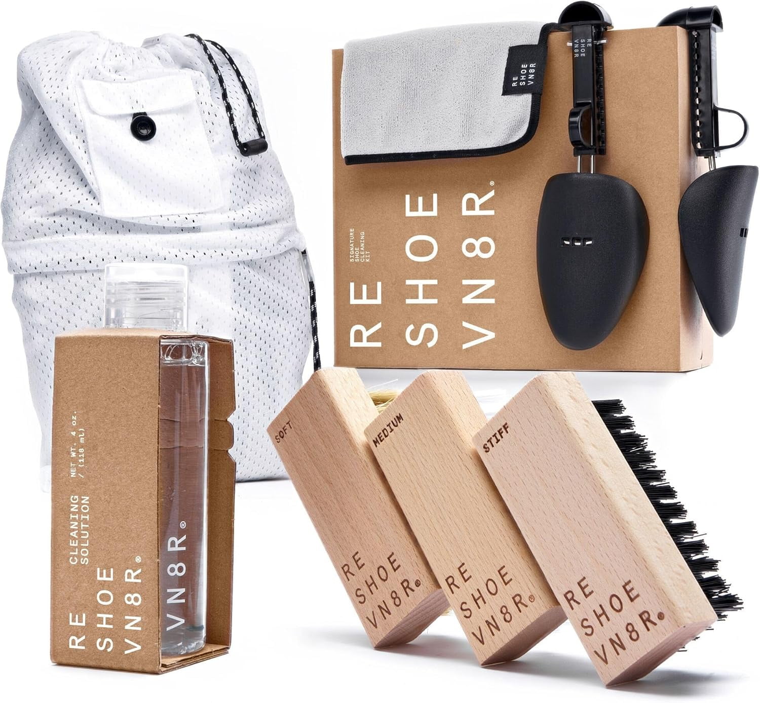 KIWI Select Wooden Shoe Valet Kit with Shine Accessories - Walmart.com