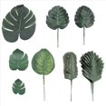 thumbnail image 1 of 88 Piezas de Hojas Jungla Palma 8 Tipos Monstera Tropical ImitacióN con Tallos para Fiesta Hawaiana Luau TemáTica Playa, 1 of 9