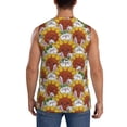 thumbnail image 4 of Pofeuu Cartoon Sunflowers Print Men's Muscle T-Shirt, Sleeveless, Muscle Tank, Classic Muscle Tee Top For Men Casual Sleeveless Muscle T-Shirt Trendy Clothes-3X-Large, 4 of 7