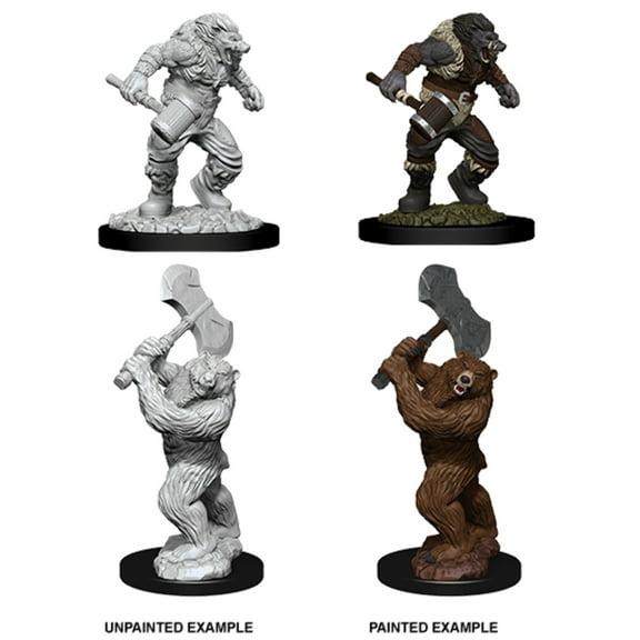 WizKids WZK73715 Dungeons & Dragons Nolzurs Marvelous Wereboar & Werebear W9 Miniature