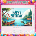 thumbnail image 2 of Fishing Theme Party Banner Decorative Design Outdoor Celebration for Birthday Party Kids Event Nature Lover, 2 of 2