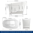 thumbnail image 5 of MEDUNJESS 51" Premium Freestanding Solid Surface Resin Stone Small Bathtub, Upgraded Modern Design Japanese Freestanding Tub with Pop-up Drain and Overflow, Matte White, 5 of 11