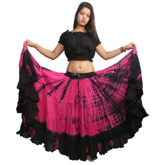 Wevez Plus Size 40 Inches Long Tribal Fusion 25 Yard Skirt (HPTD)