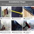 thumbnail image 7 of Window Privacy Film - Black Static-Adhesive Window Film [17.5X78.7”] Privacy Window Film - UV Blocking Window Film Blackout Window Film - Static Window Film - Frosted Glass Window Film, 7 of 7