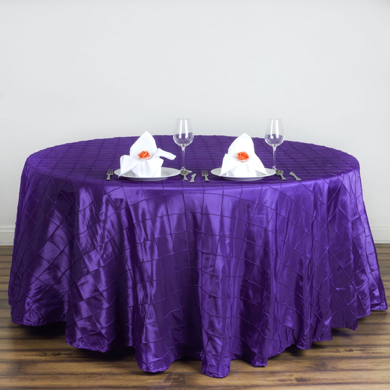 Efavormart Pintuck Tablecloths 120 Round For Kitchen Dining Catering Wedding Birthday Party Decorations Events