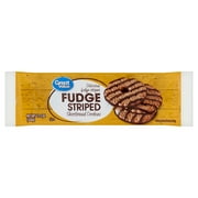 Great Value Fudge Striped Shortbread Cookies, 27 Count, 11.5 oz