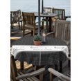 thumbnail image 2 of Outdoor Tablecloth with Umbrella Hole for Patio/Picnic/Party/Camping, Black Plaid Waterproof Table Cloth Round Cover Washable, Vintage Live Love Laugh Star Love Heart (Dia 60"), 2 of 8