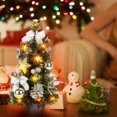 thumbnail image 3 of Clearance Sale!!! Christmas Tree Ornaments  Desktop Christmas Tree  Mini Artificial Christmas Tree Hanging Decorations 15.7” Tall Battery Powered Tabletop Christmas Tree with LED Lights, 3 of 6