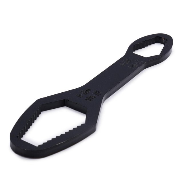 Llaves de ciruela de 160 mm Llave de doble cabezal para ahorro de esfuerzo para mecánica (negra)
