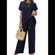 thumbnail image 2 of Conjunto de Dos Piezas de Verano para Mujer, Corta, Cuello Redondo, Pierna , Pantalón . Marina M, 2 of 7