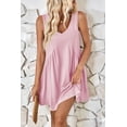 thumbnail image 2 of Women's Plunge Wide Strap Mini Tank Dress with sixty % polyester thirty five % rayon five % spandex ideal casual summer, 2 of 14