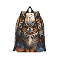thumbnail image 2 of Honeii Colorful Owl Tattoo Art Print Canvas College Laptop Backpack, Durable Rucksack Travel Notebook Bag School Backpack Book Bag for Men Women-Medium, 2 of 7