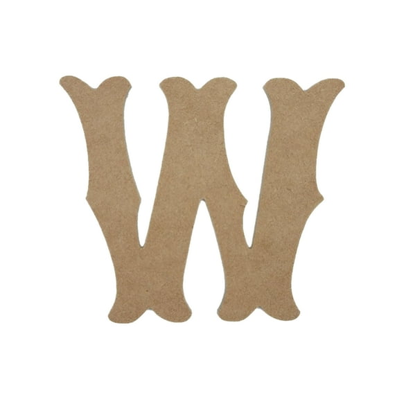 Wooden Letter Unfinished, Circus W, Craft Cutout