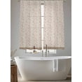 thumbnail image 5 of Beige Pink Floral Sheer Curtains 72 Inch Length 2 Panels Set - Light Filtering Window Treatments, Spring Flowers Rod Pocket Semi Curtains for Living Room/Bedroom/Kitchen Décor, 104"W x 72"L, 5 of 7
