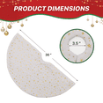 thumbnail image 2 of Magshion 36" Christmas Tree Skirt with Shimmering Gold Foil Stars, Velvet for Merry Christmas Party Christmas Tree Decorations, White, 2 of 7