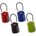 thumbnail image 2 of HUGFEGWE 4pcs Red Suitcase Password Lock for Travel 3 Lock Luggage Lock Wire Rope Travel Bag U2537-17042, 2 of 9