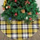 thumbnail image 3 of Falda para árbol de Navidad escocesa a cuadros escoceses, amarilla, negra y blanca, suave y divertida, decoración navideña de granja, 48", 3 of 4