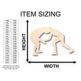 thumbnail image 2 of Unfinished Wood Wrestlers Shape - Craft - up to 46" DIY 16" / 1/8", 2 of 3