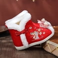 thumbnail image 5 of huajiao 1 Pair Girls Hanfu Shoes Chinese Embroidered Flower Flat Retro Ethnic Slope- Heel Shoes Vintage Floral Silk Shoes, 5 of 6