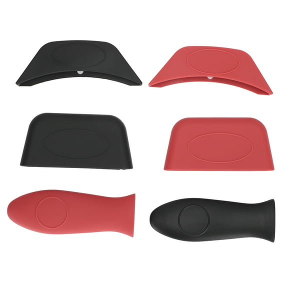 Manchon de Couvercle de Poignée de Casserole, Kit de Support de Poignée de Casserole en Silicone Anti-brûlure, Ustensiles de Cuisine 6 Pcs